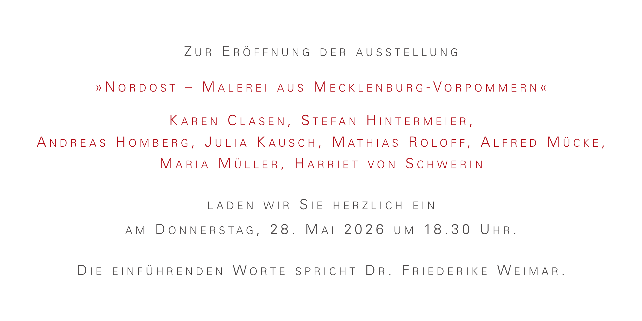 28.05.2026 um 18:30, Galerie im Elysee