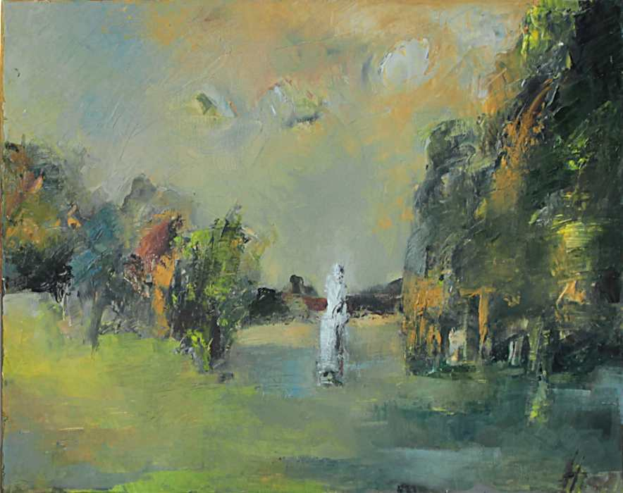 Andreas Homberg, Park von Putbus, 2008, Öl/Lw, 30x40cm